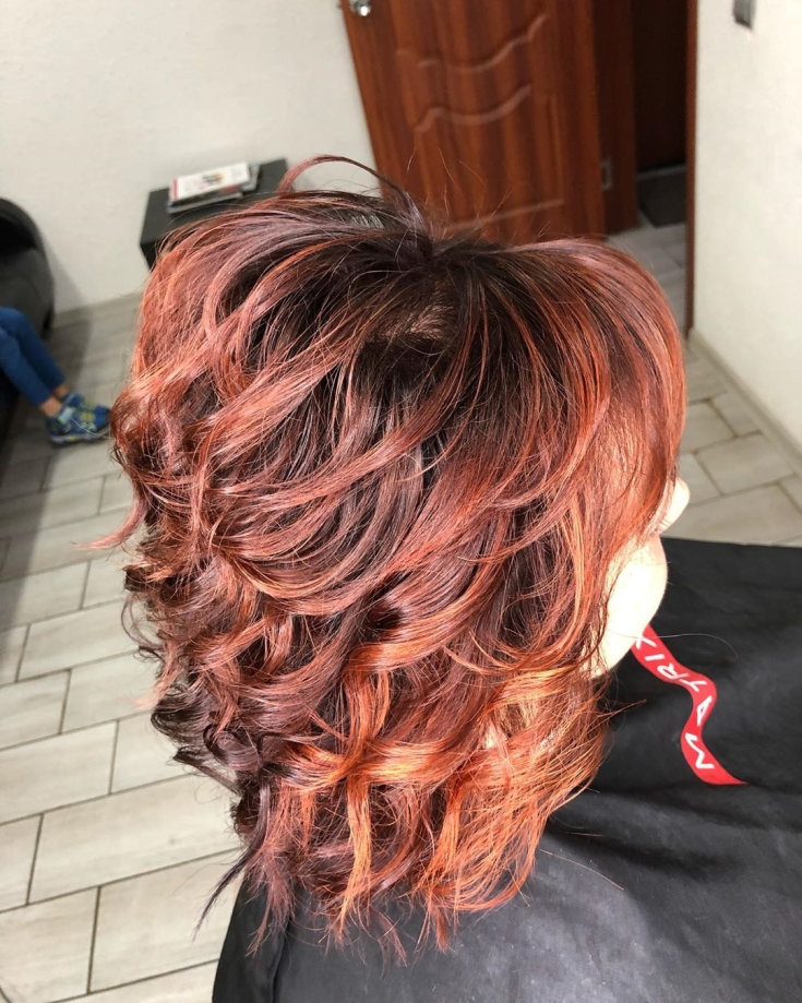 Couleur des cheveux noir et roux