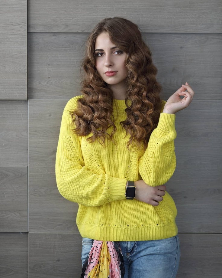 Couleur des cheveux châtain caramel