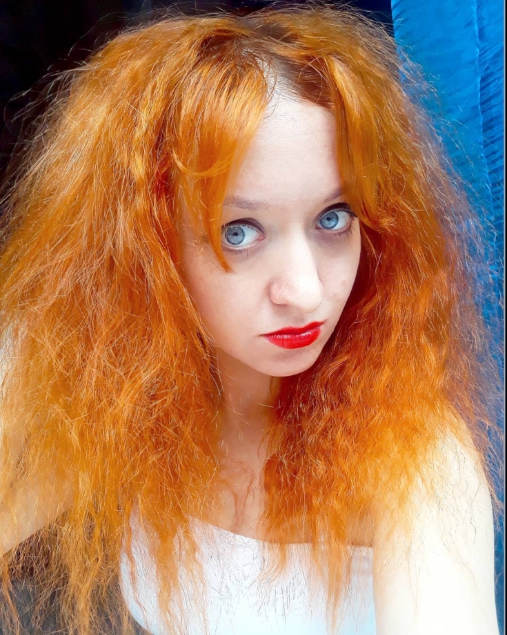 Couleur des cheveux roux pour les yeux bleus