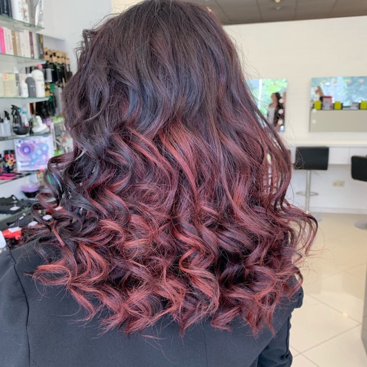 Couleur des cheveux noir et roux