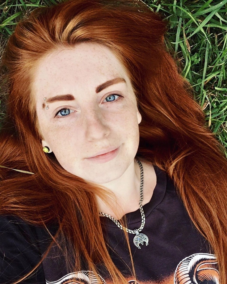 Couleur des cheveux roux pour les yeux bleus