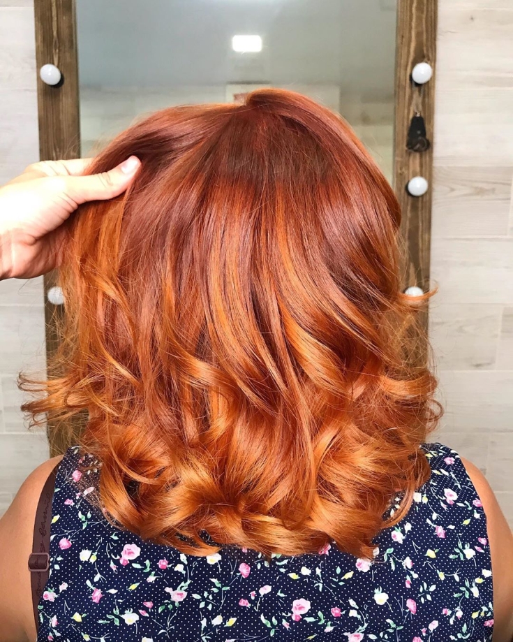 Couleur de cheveux rouge cuivré