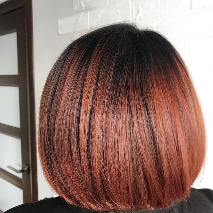 Couleur des cheveux noir et roux