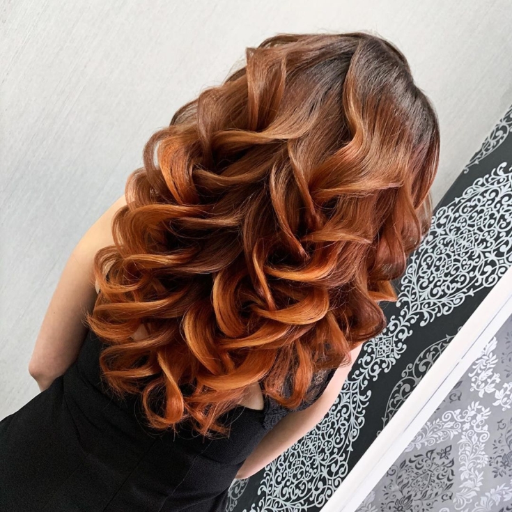 Couleur des cheveux noir et roux