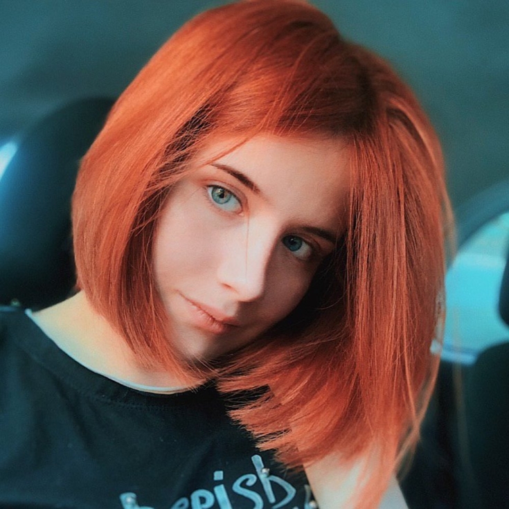 Couleur des cheveux roux pour les yeux bleus