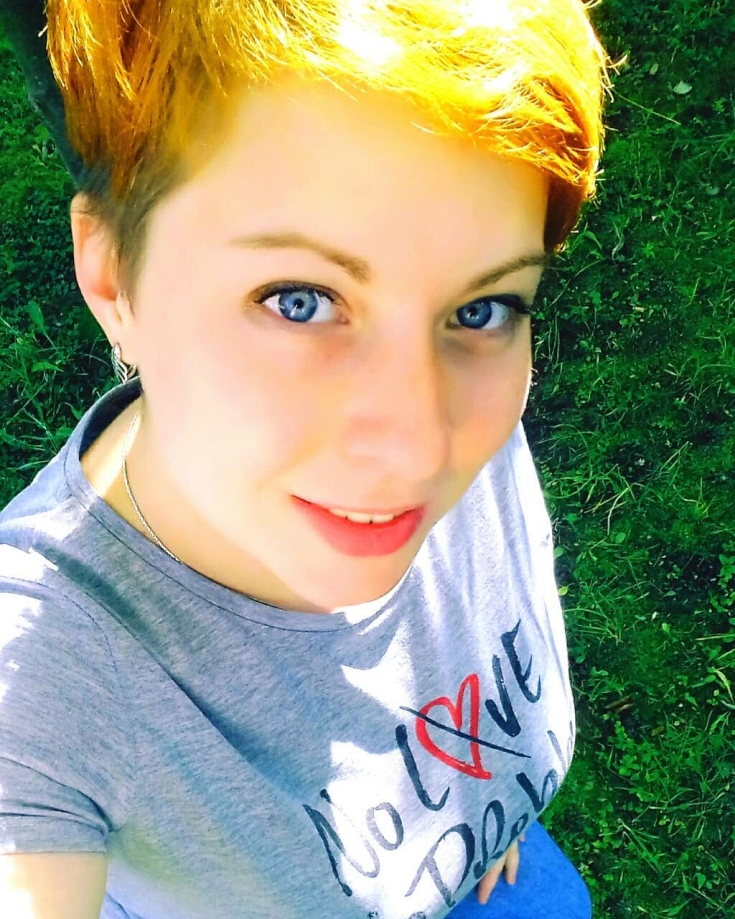 Couleur des cheveux roux pour les yeux bleus