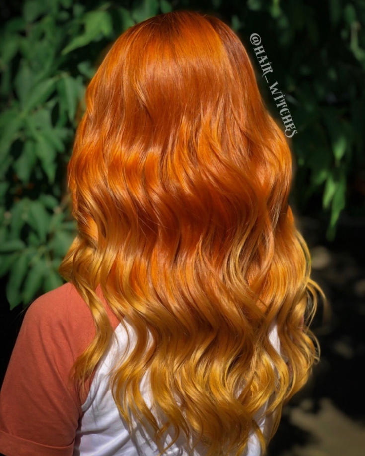 Couleur de cheveux rouge cuivré