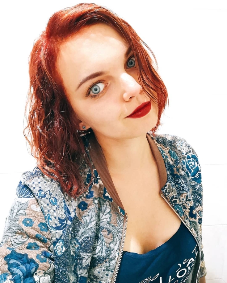 Couleur des cheveux roux pour les yeux bleus