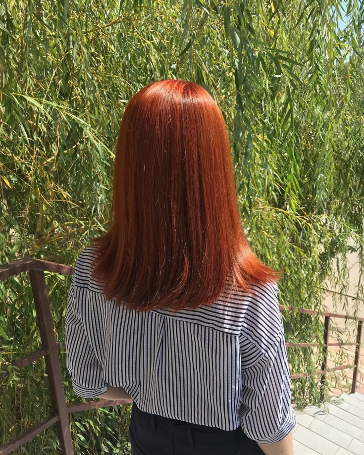 Couleur de cheveux rouge cuivré