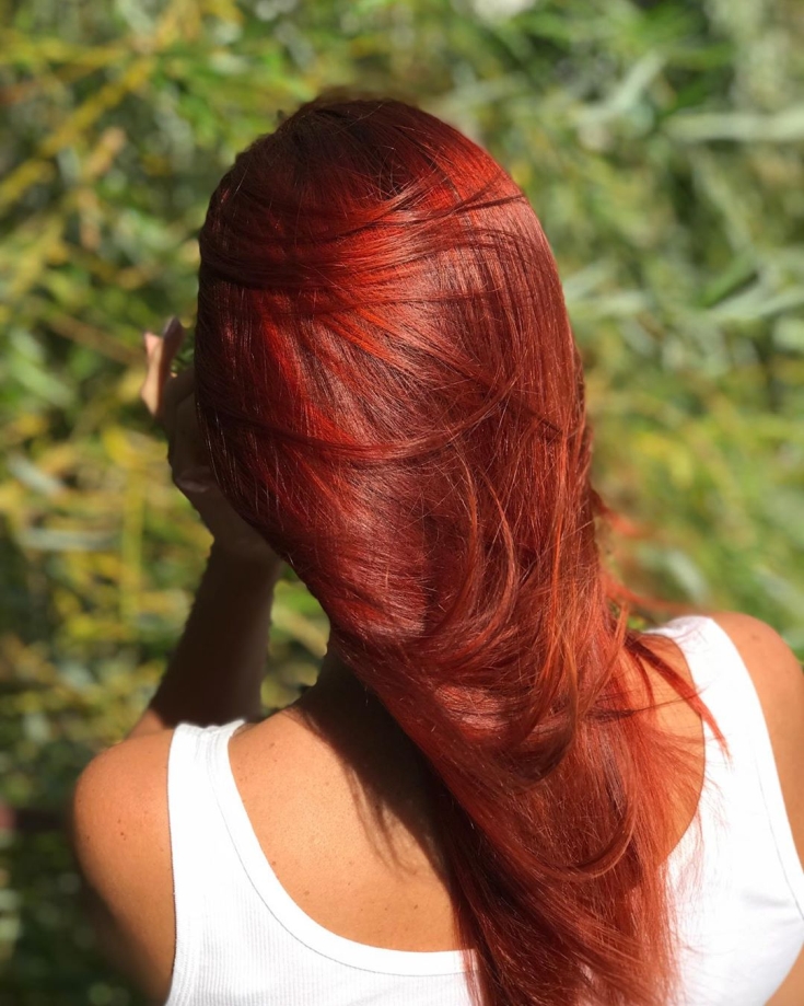 Couleur de cheveux rouge cuivré