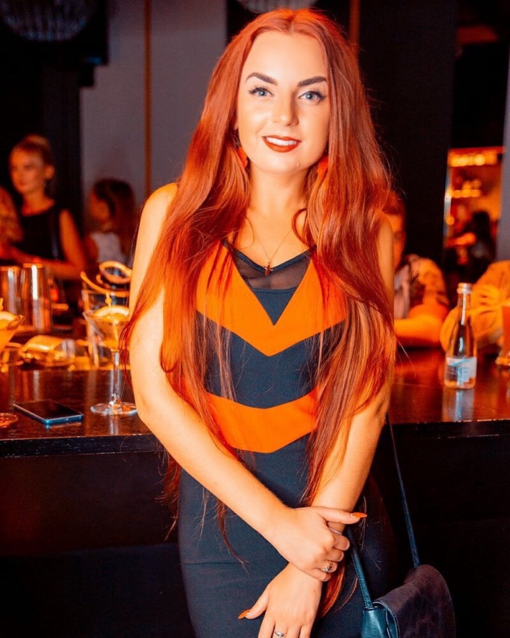 Couleur des cheveux roux pour les yeux bleus
