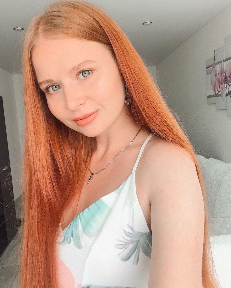 Couleur des cheveux roux pour les yeux bleus