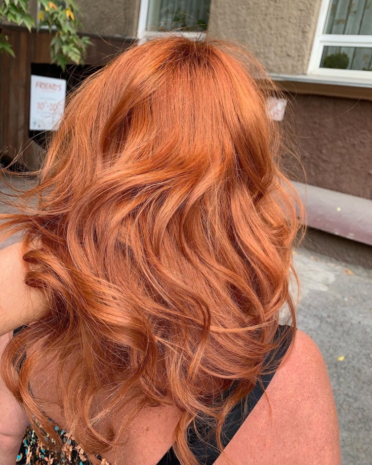 Couleur de cheveux rouge cuivré