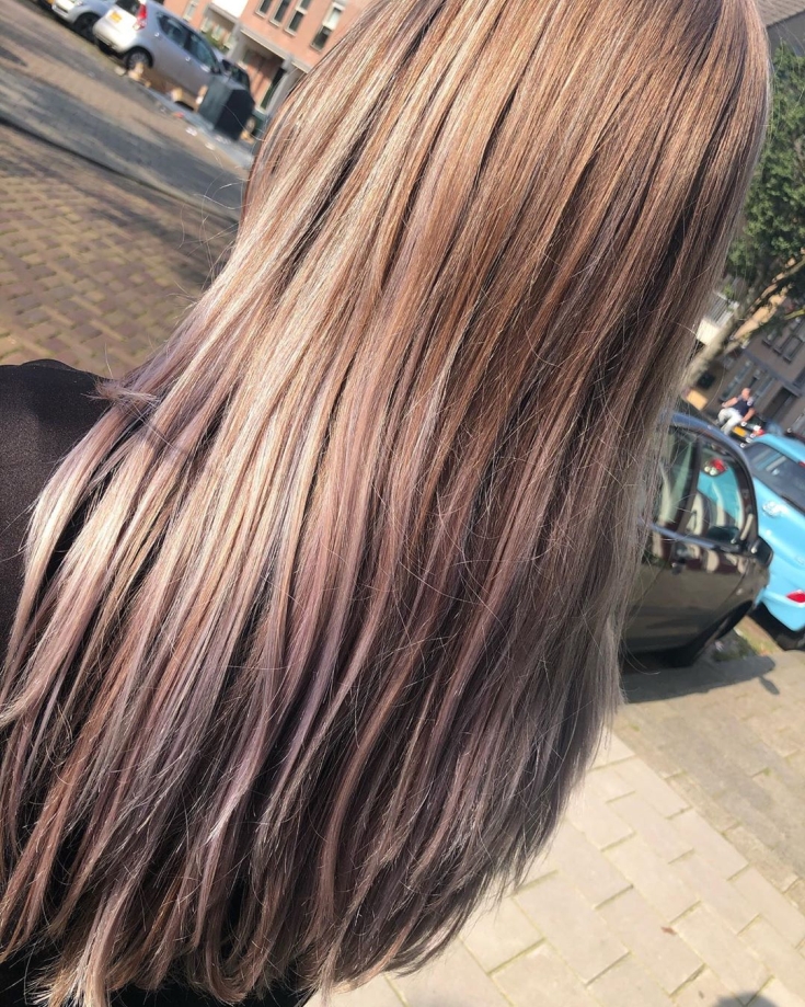 Couleur des cheveux blanc-brun