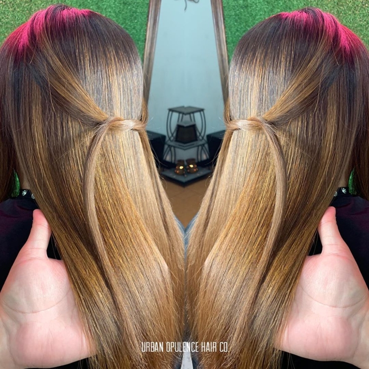 Couleur de cheveux brun doré
