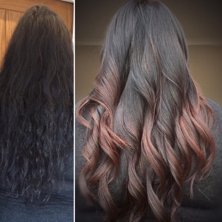 Couleur des cheveux brun rougeâtre