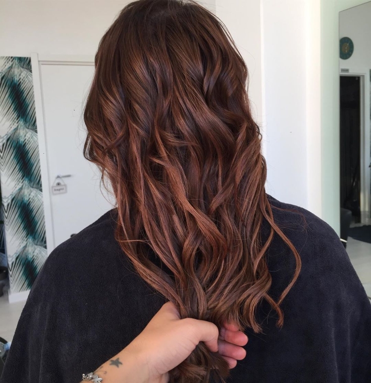 Couleur des cheveux brun rougeâtre