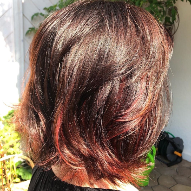 Couleur des cheveux brun rougeâtre
