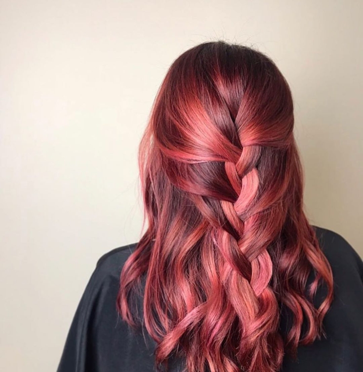 Couleur de cheveux en or rose