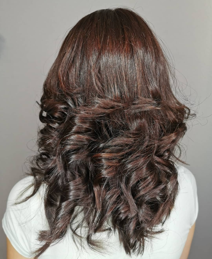 Couleur des cheveux brun rougeâtre