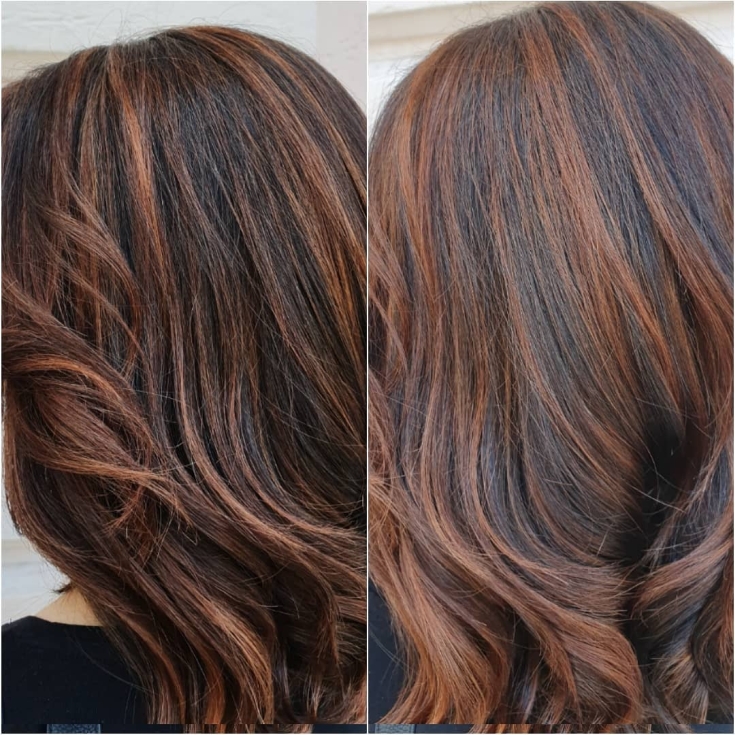 Couleur des cheveux brun rougeâtre