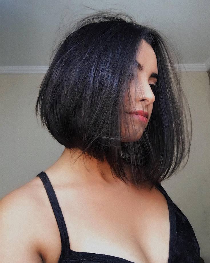 Couleur de cheveux noir bob