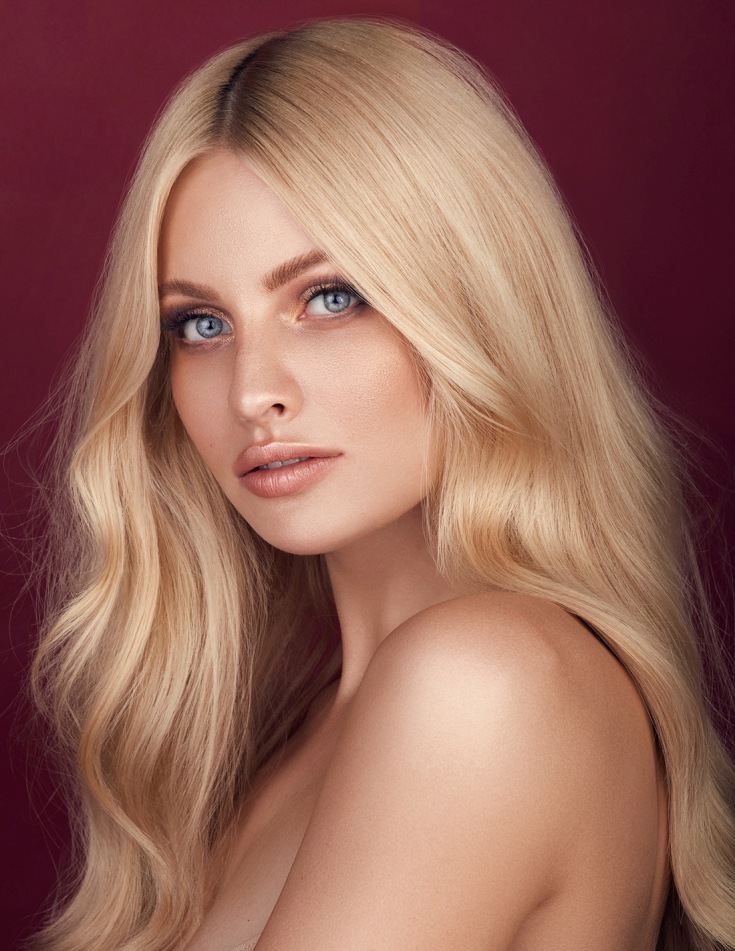 Couleur de cheveux claire pour les yeux gris