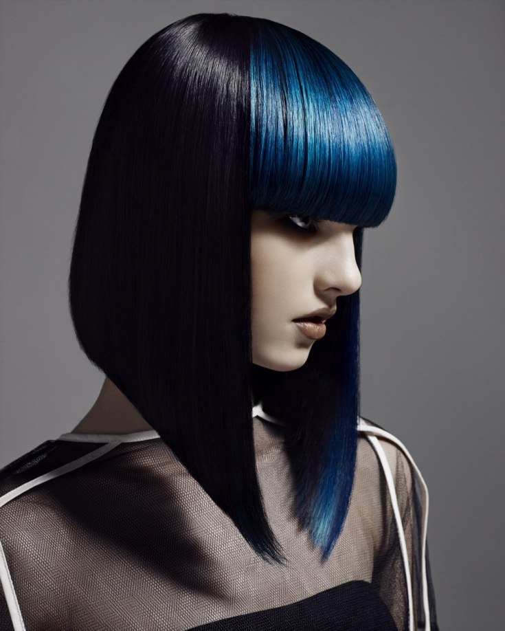 Couleur de cheveux noir bob