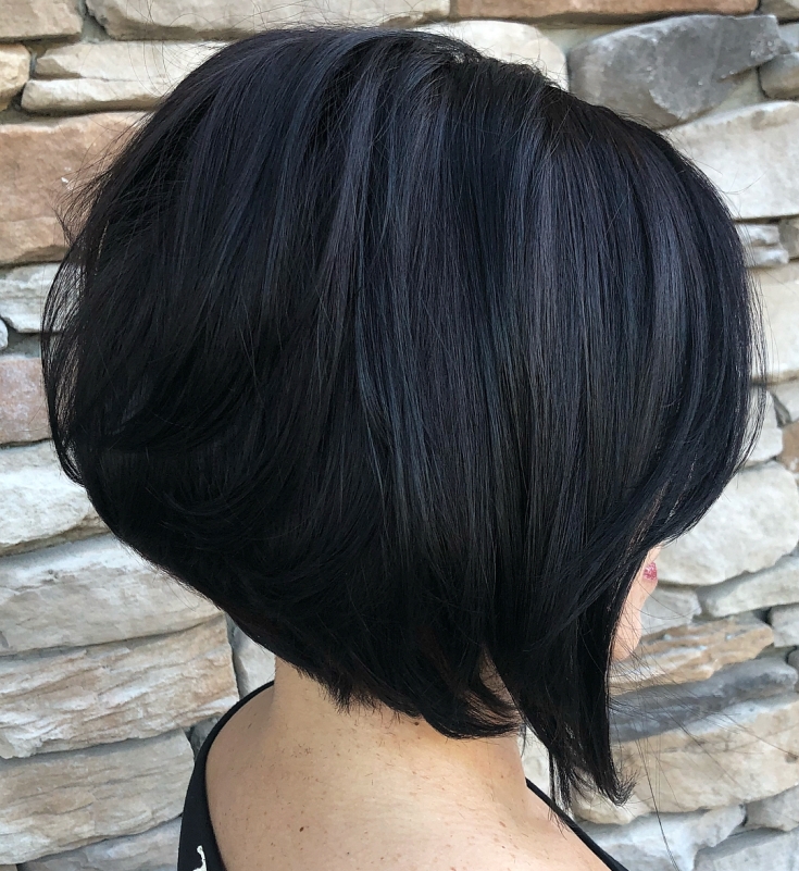 Couleur de cheveux noir bob