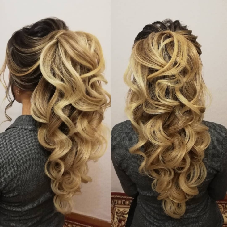 Coiffures de mariage chics pour cheveux longs et épais