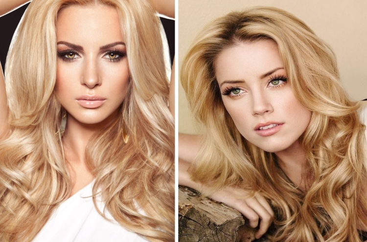 Couleur de cheveux laiteuse avec différentes nuances