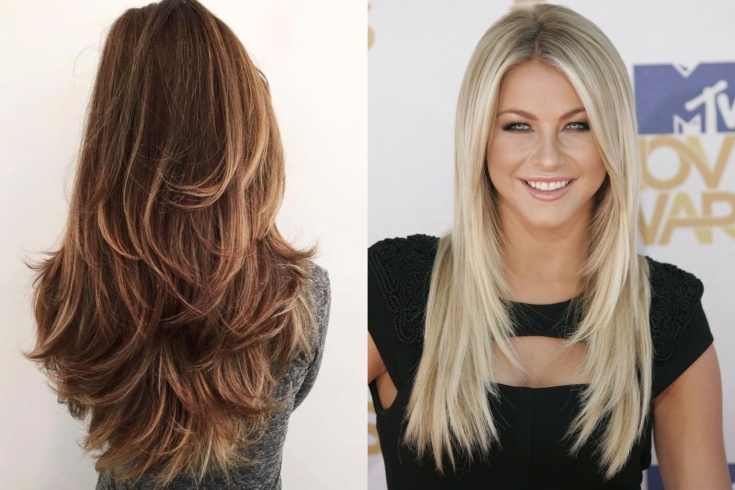 Coupe de cheveux en cascade pour cheveux longs