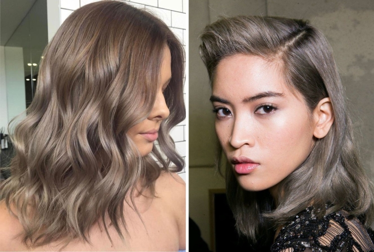 Couleur de cheveux laiteuse avec différentes nuances
