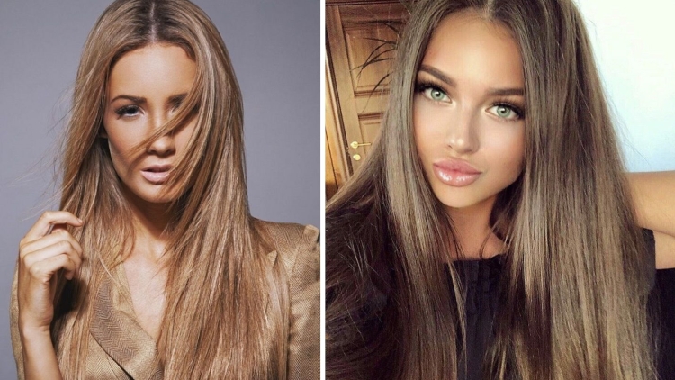 Couleur de cheveux laiteuse avec différentes nuances