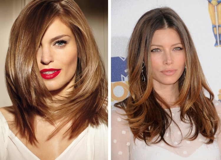 Couleur de cheveux laiteuse avec différentes nuances