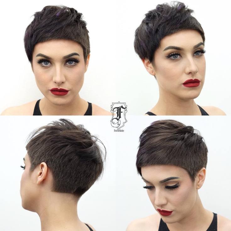 Coupe de cheveux Pixie pour cheveux courts et moyens