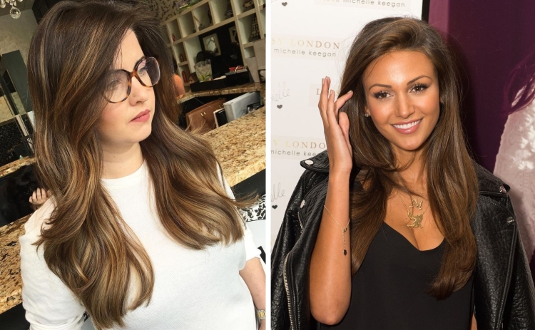 Couleur de cheveux laiteuse avec différentes nuances
