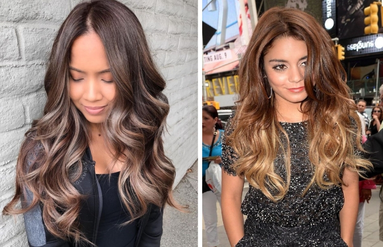 Couleur de cheveux laiteuse avec différentes nuances