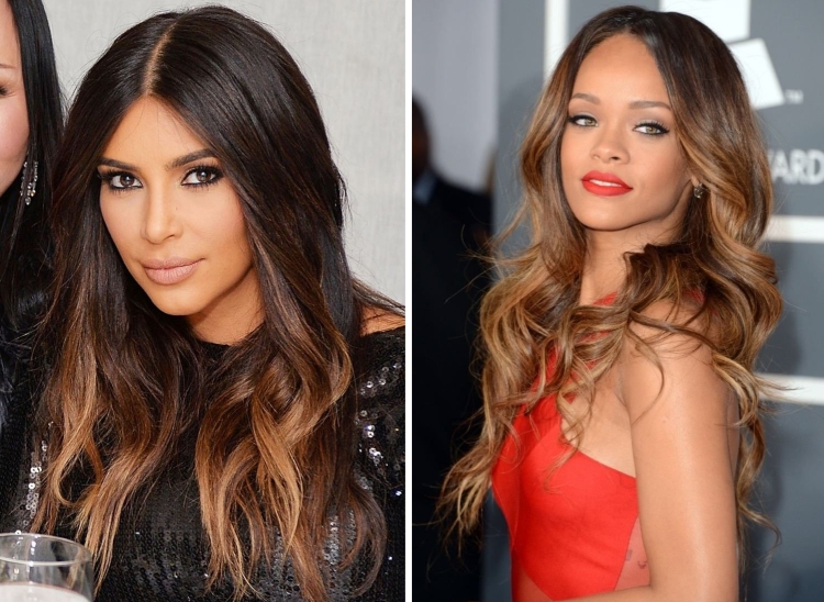 Couleur de cheveux laiteuse avec différentes nuances