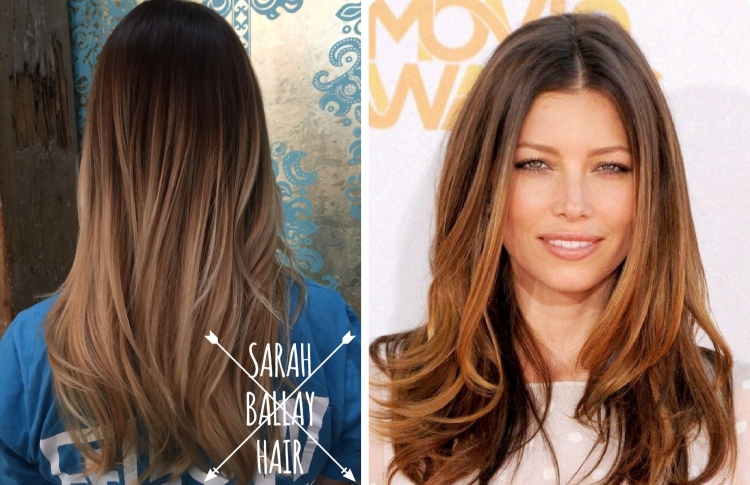 Couleur de cheveux laiteuse avec différentes nuances