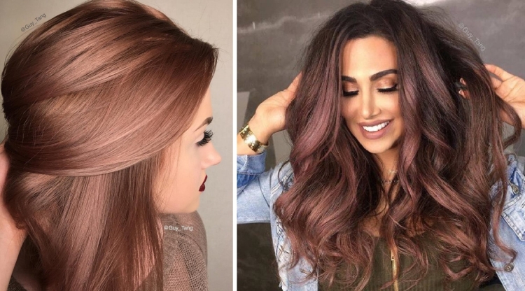 Couleur de cheveux laiteuse avec différentes nuances