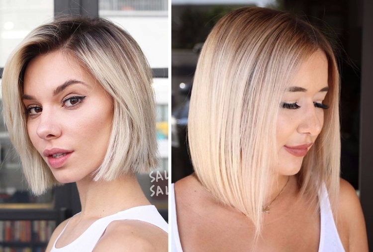 Couleur de cheveux laiteuse avec différentes nuances