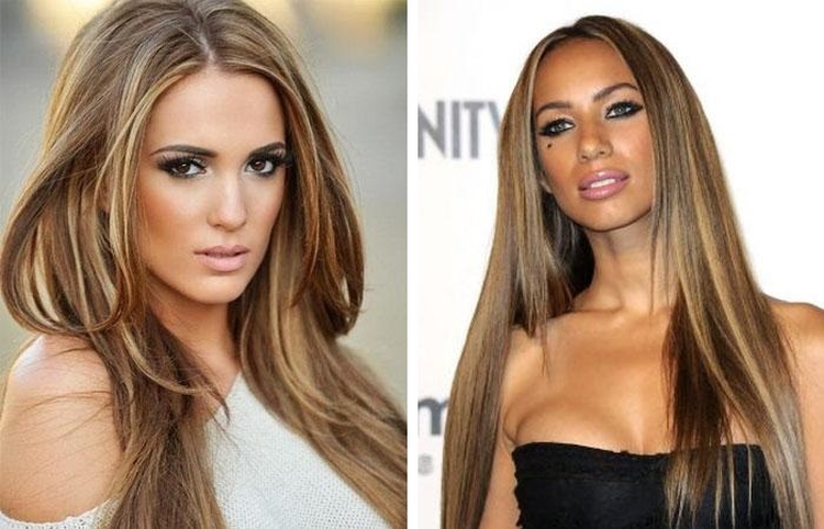 Couleur de cheveux laiteuse avec différentes nuances