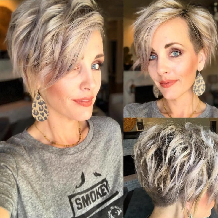 Coupe de cheveux Pixie pour cheveux courts et moyens