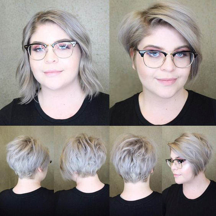 Coupe de cheveux asymétrique pour les filles obèses
