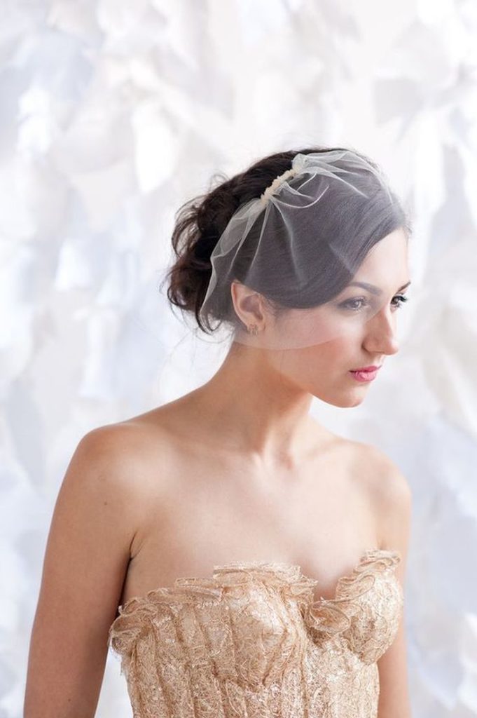 (+240 photos) Coiffures de mariage pour cheveux longs avec un voile