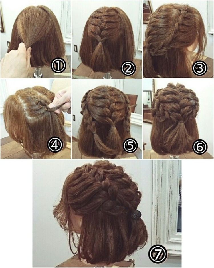 Coiffures pour le Nouvel An pour cheveux courts avec vos propres mains à la maison