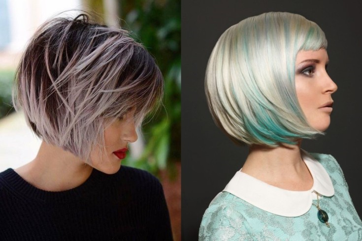 (+125 photos) Coupe de cheveux Shatush pour cheveux courts foncés