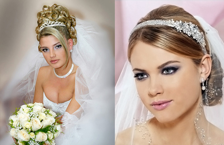 (+240 photos) Coiffures de mariage pour cheveux longs avec un voile