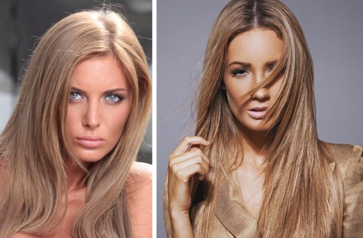Couleur de cheveux laiteuse avec différentes nuances